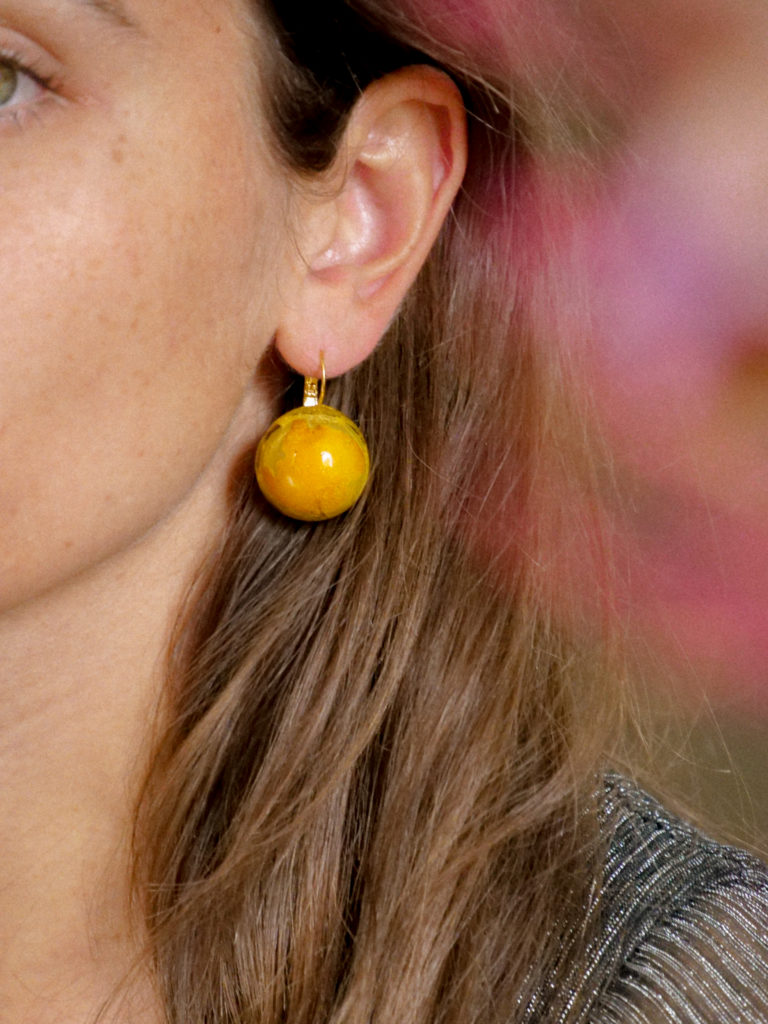 Gold button stud Earrings |Hersey & Son Silversmiths