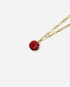 mini pendentif rouge tendance et fleuri