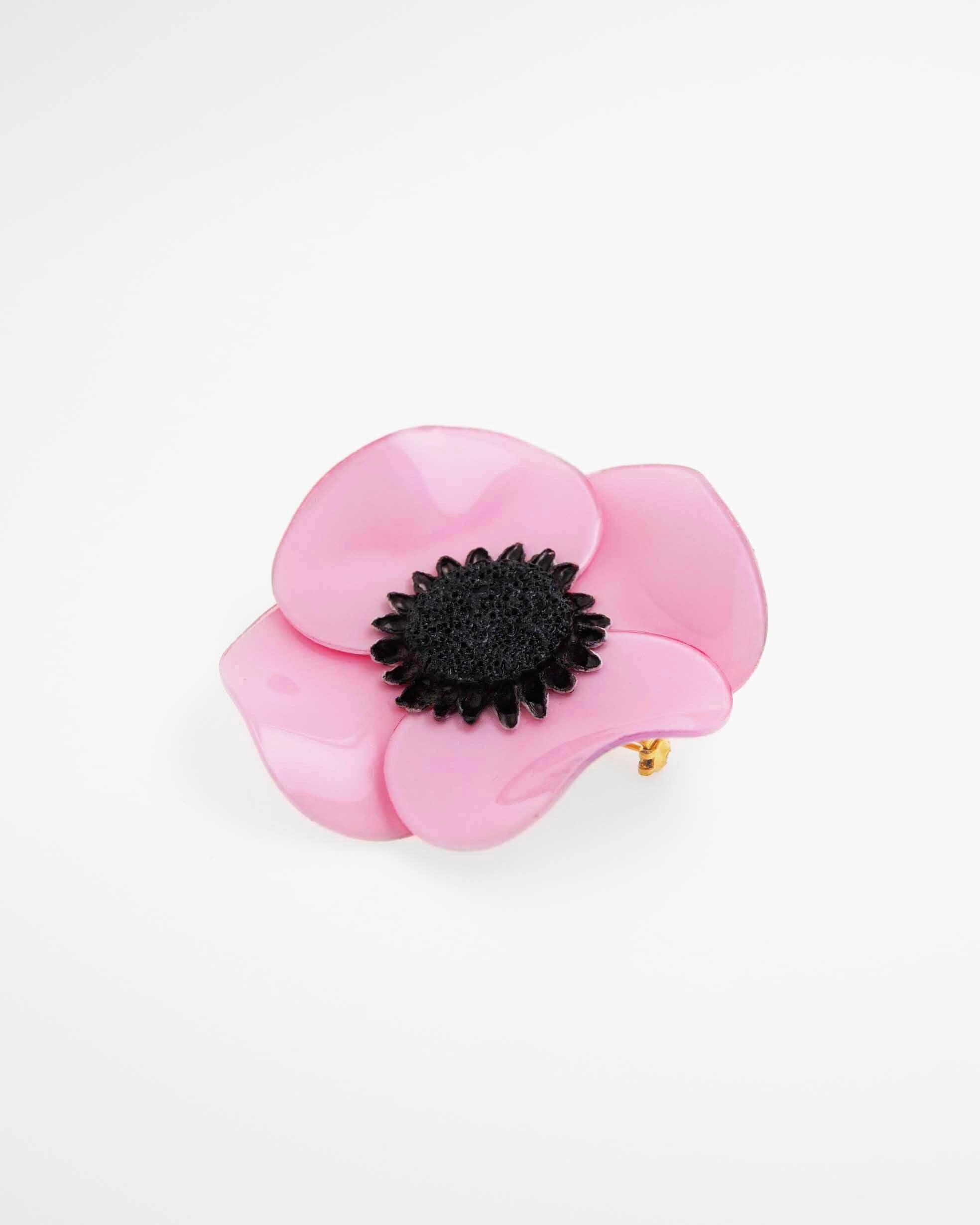 all-groups Broche bijoux fleur rose élégante avec centre noir