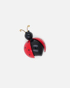 Broche coccinelle moyen modèle de couleur rouge et noire