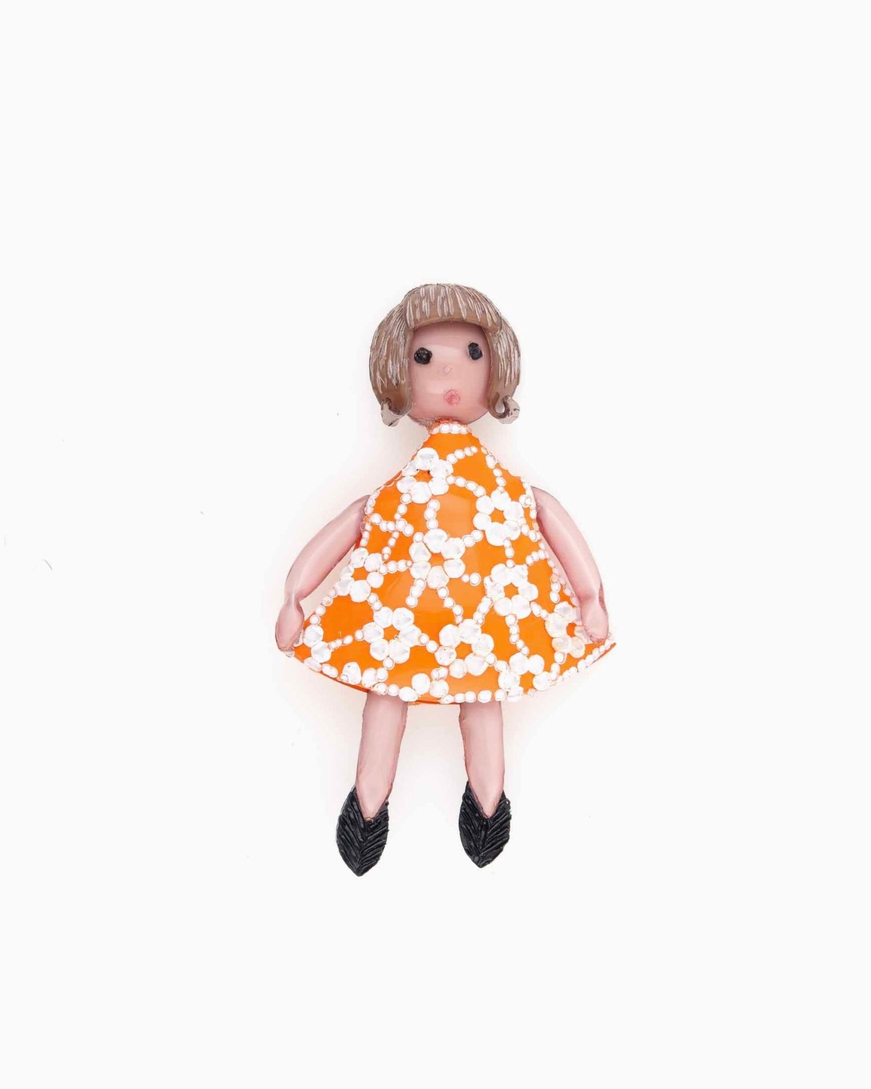 robe petite fille avec une robe colorée orange