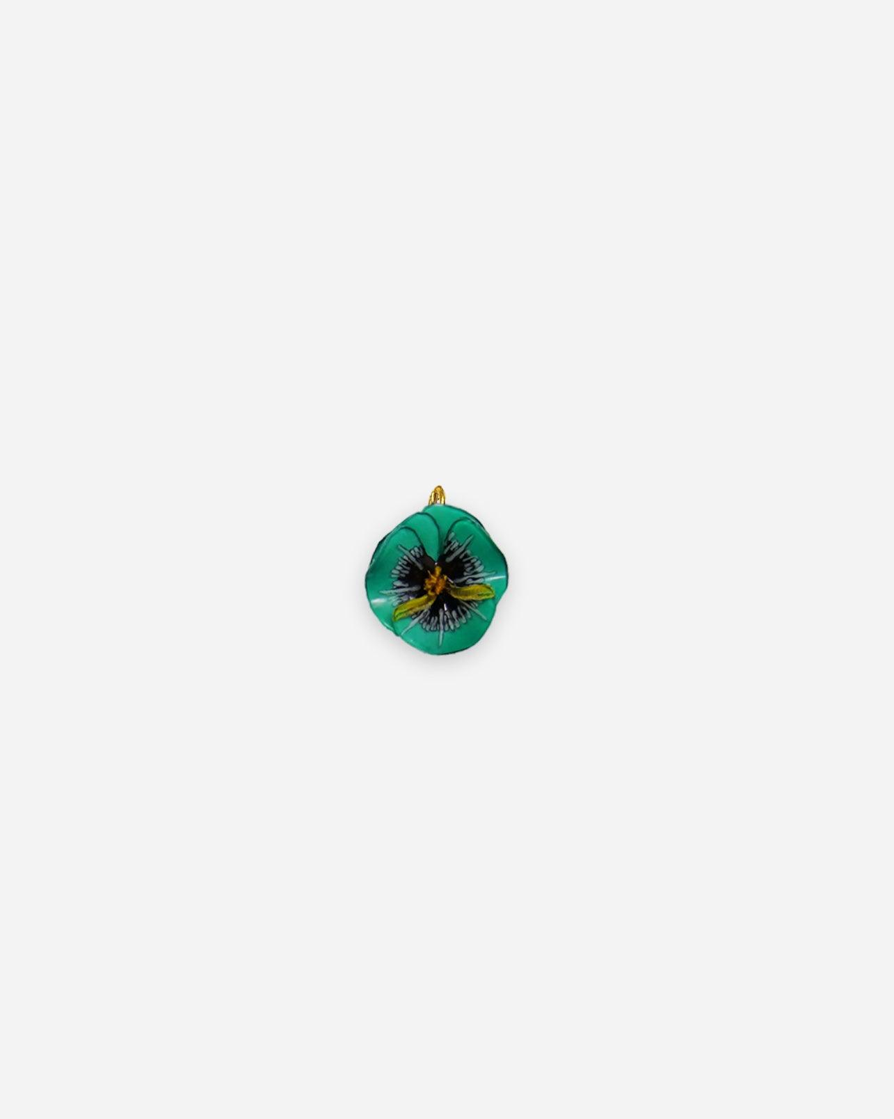 Bijou pendentif vert en forme de fleur