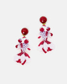 Boucles d'oreilles koi blanches et rouges