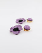 all-groups Petites boucles d'oreilles longues Anémone de couleur violettes