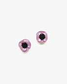 Minis boucles d'oreilles violettes modèle anémone