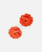 petites boucles d'oreilles géranium de couleur orange