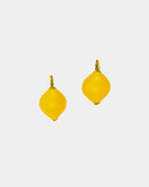 Boucles d'oreilles botanica citron jaune attache dormeuse 