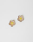 Mini boucles roses pales fleuries