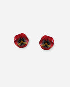 Boucles d'oreilles petit modèle couleur rouge et attaches clips