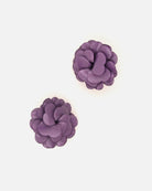 petites boucles d'oreilles fleurs de geranium violettes