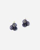 boucles d'oreilles fuji graphiques de couleur bleue