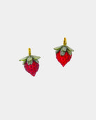 boucles d'oreilles fraises attaches dormeuses