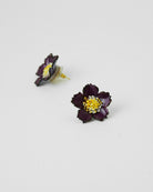 all-groups Petites boucles d'oreilles fleurs artisanales violettes