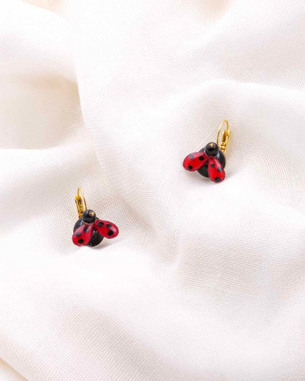 all-groups Petites boucles d'oreilles coccinelles attaches dormeuses 