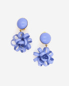 boucles d'oreilles longues couleur bleuet 