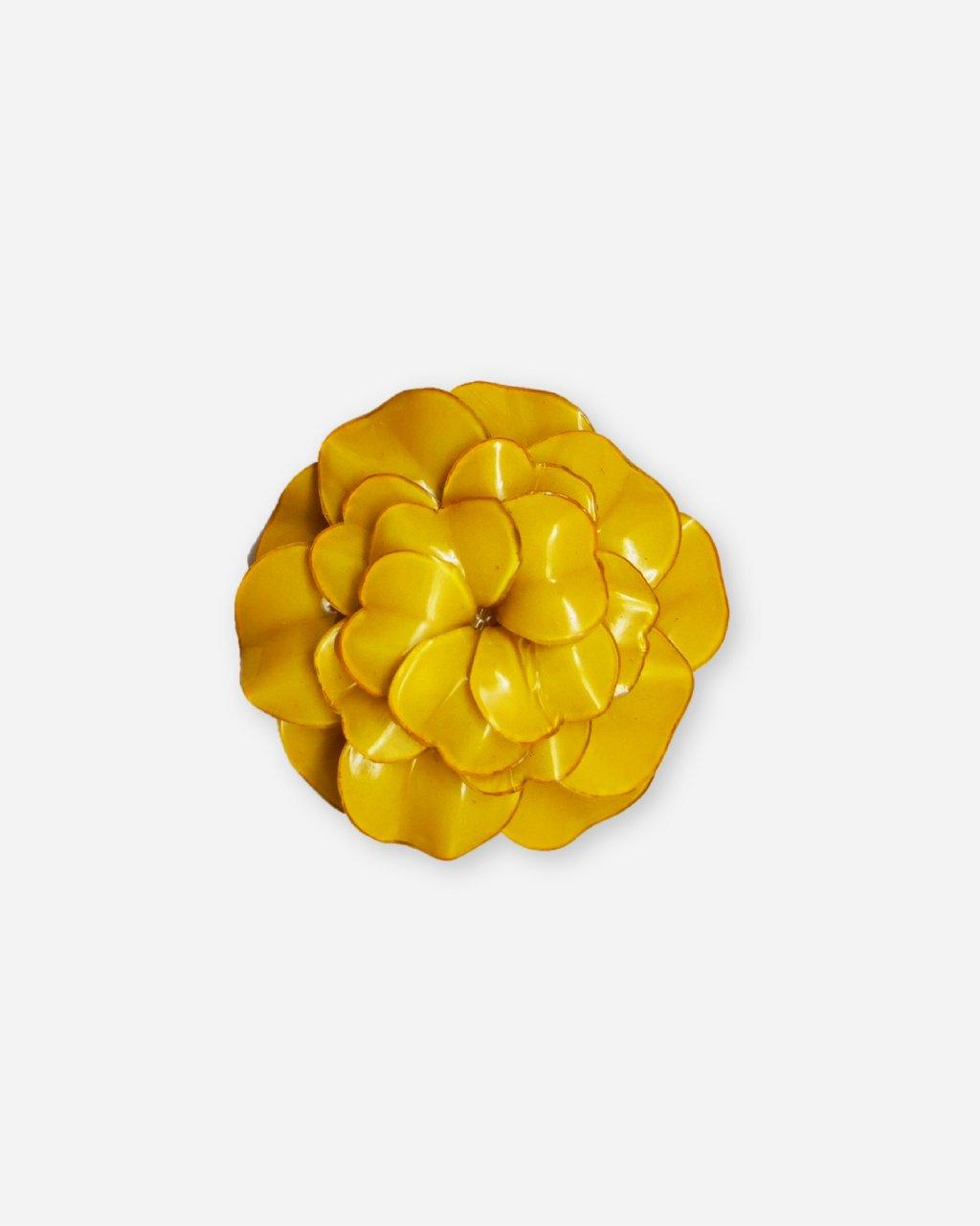 broche fleur jaune 