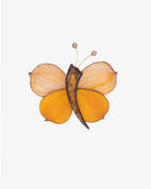 Broche orange en forme de papillon original