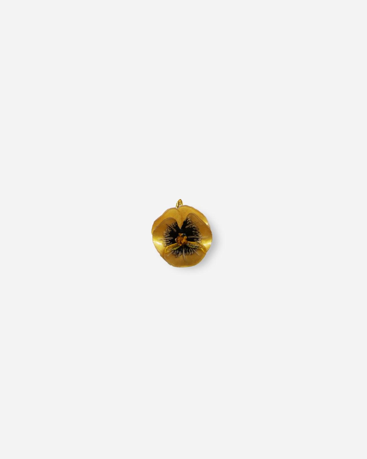 Pendentif fleur doré et noir