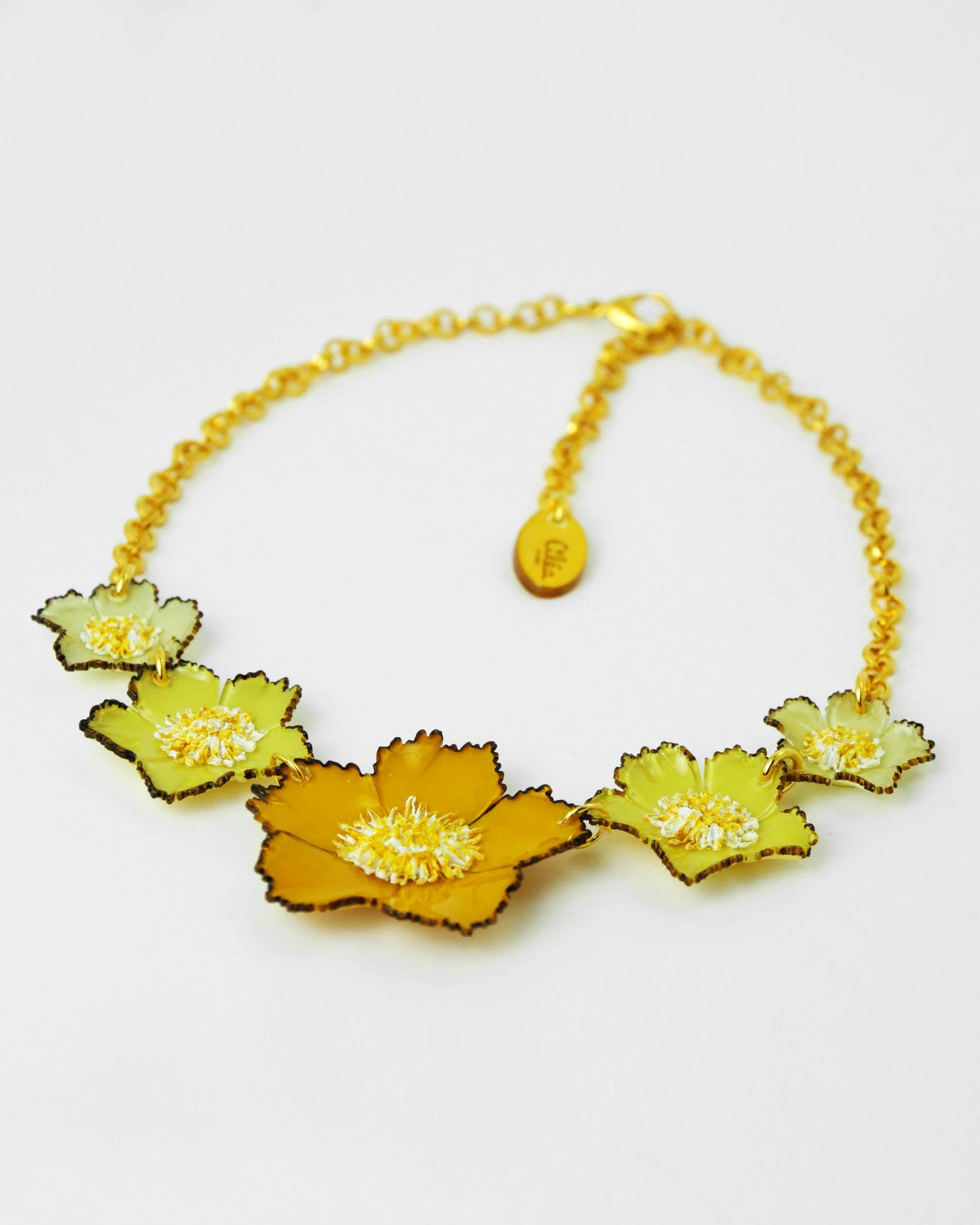 petit collier jaune vu de bas 