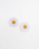 grandes boucles d'oreilles marguerite blanches et jaunes all-groups