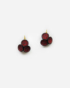 Boucles d'oreilles rouges et noires minimalistes pour femme