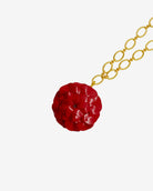 collier pendentif geranium rouge fleuri