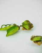 Boucles d'oreilles pendantes en forme de petit pois 