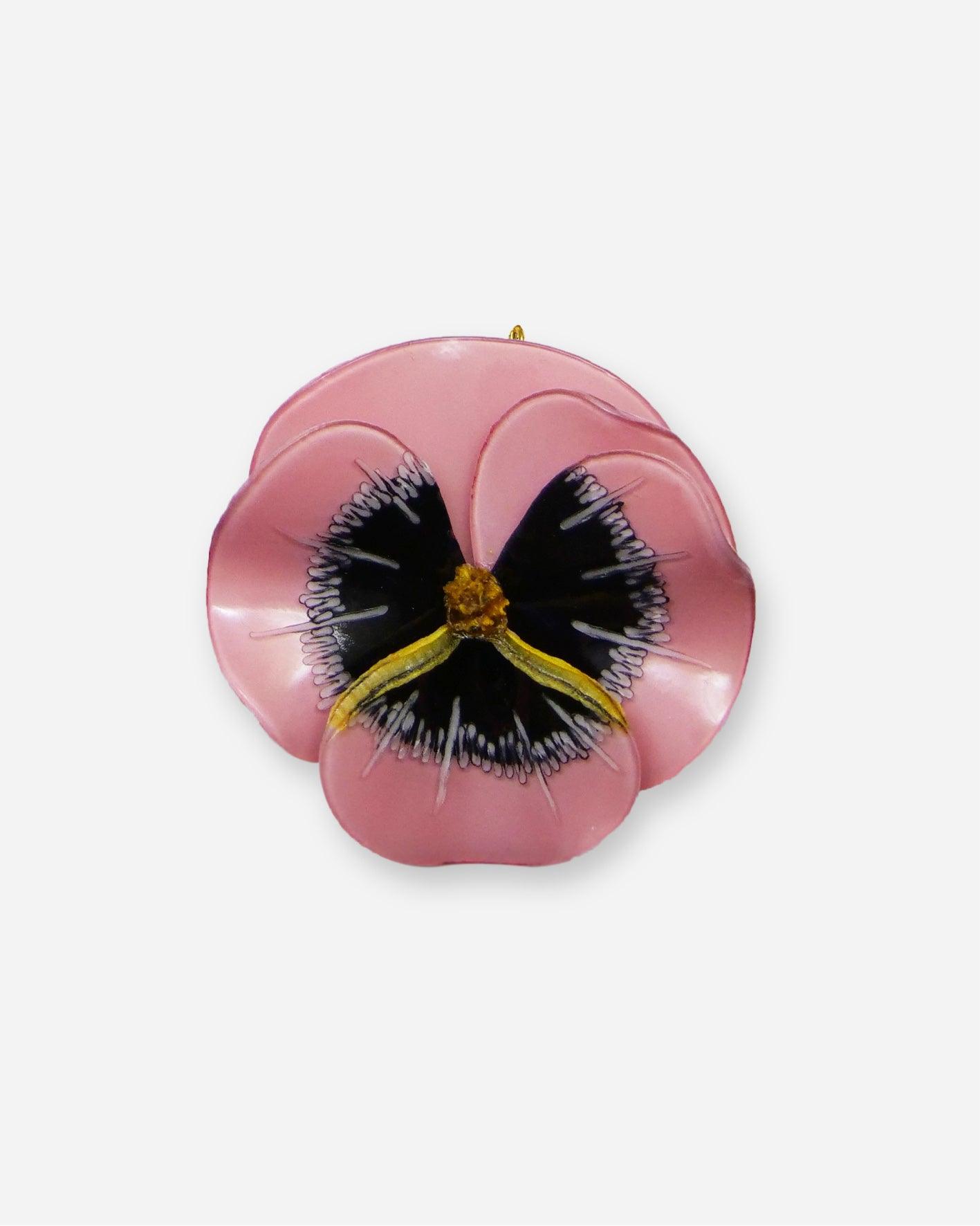 Grand pendentif rose en forme de fleur