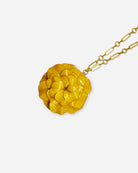 Grand pendentif geranium jaune fleuri