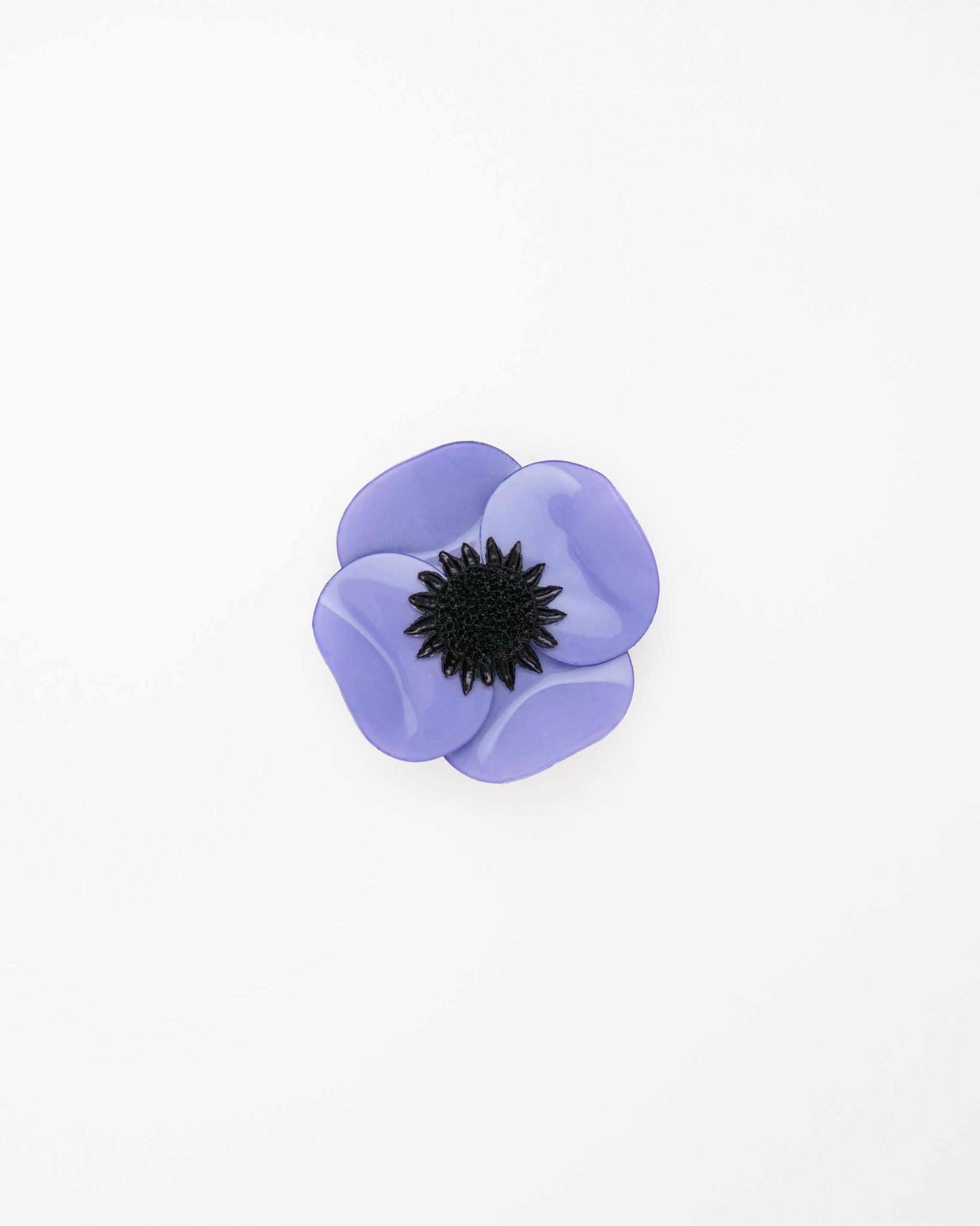 petite bague anemone couleur bleuet