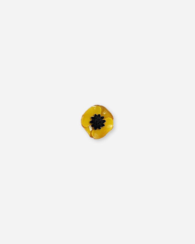 pin's jaune pour veste fleur